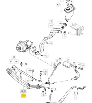 Servoleitung Tandempumpe 7L5411811C Porsche Cayenne 9PA 957 Turbo 4.8 V8 PDCC - Bild 2