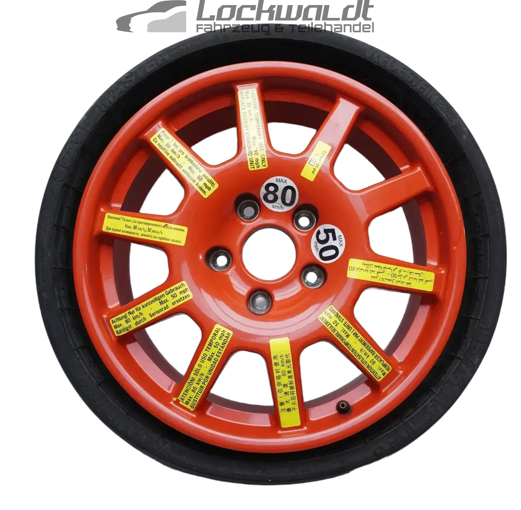 Ersatzrad Notrad Reifen 6,5x18 ET28 faltbar 5x130 Porsche Cayenne 958 92A - Bild 1