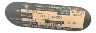 Anhängerkupplung abnehmbar AHK Original Porsche Cayenne 9PA 957 7L5803921F - Bild 5